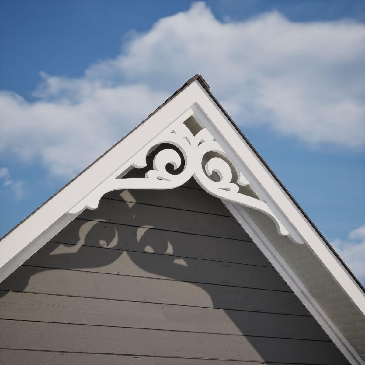 Ekena Millwork Ekena Millwork GPP048X022X100BOR Bordeaux Architectural Grade PVC Gable Pediments, 48\"W x 22\"H x 1\"P (11/12) Pitch