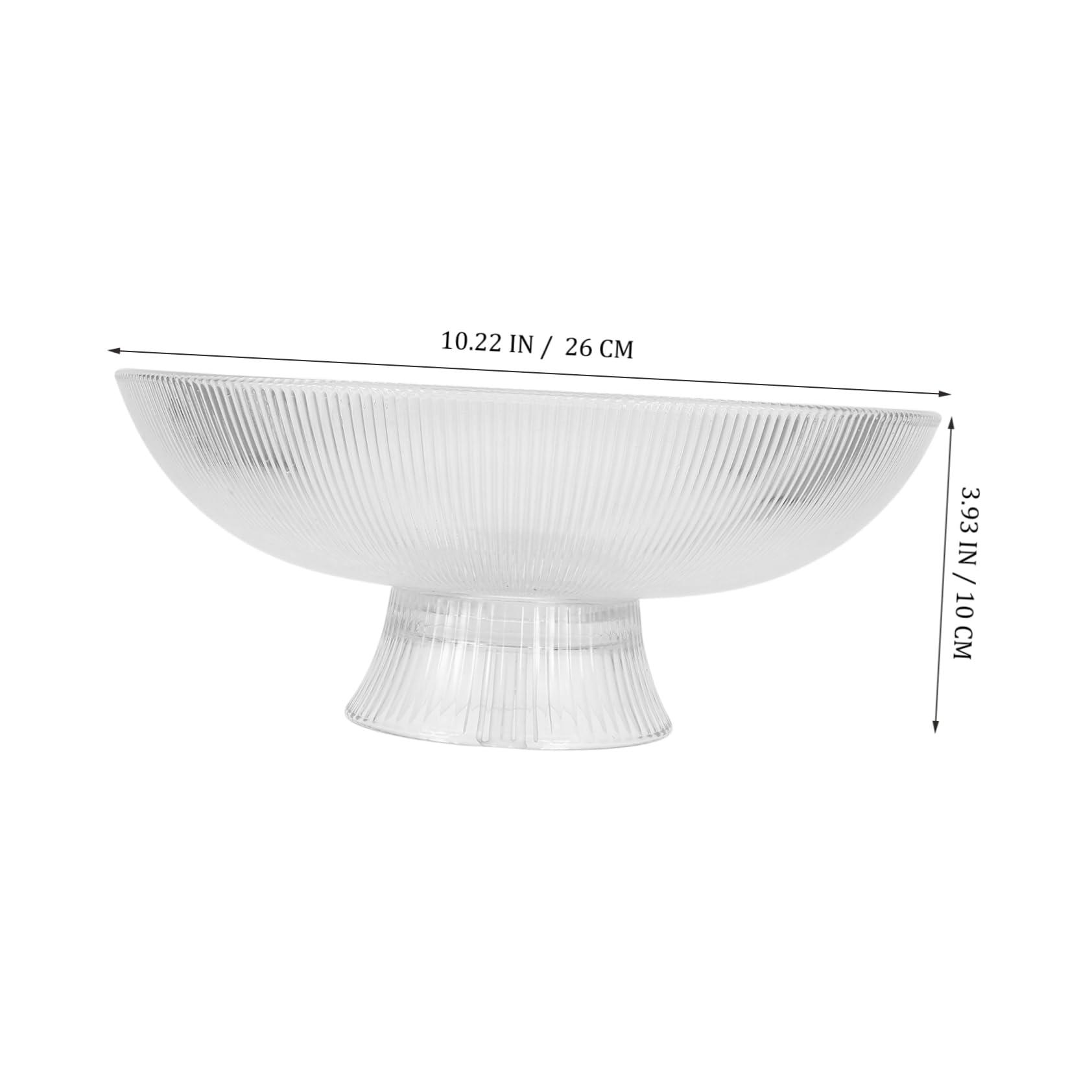 GRIRIW GRIRIW Footed Fruit Serving Plate Large Glass Bowl for Centerpiece Fruit Bowl in Kitchen