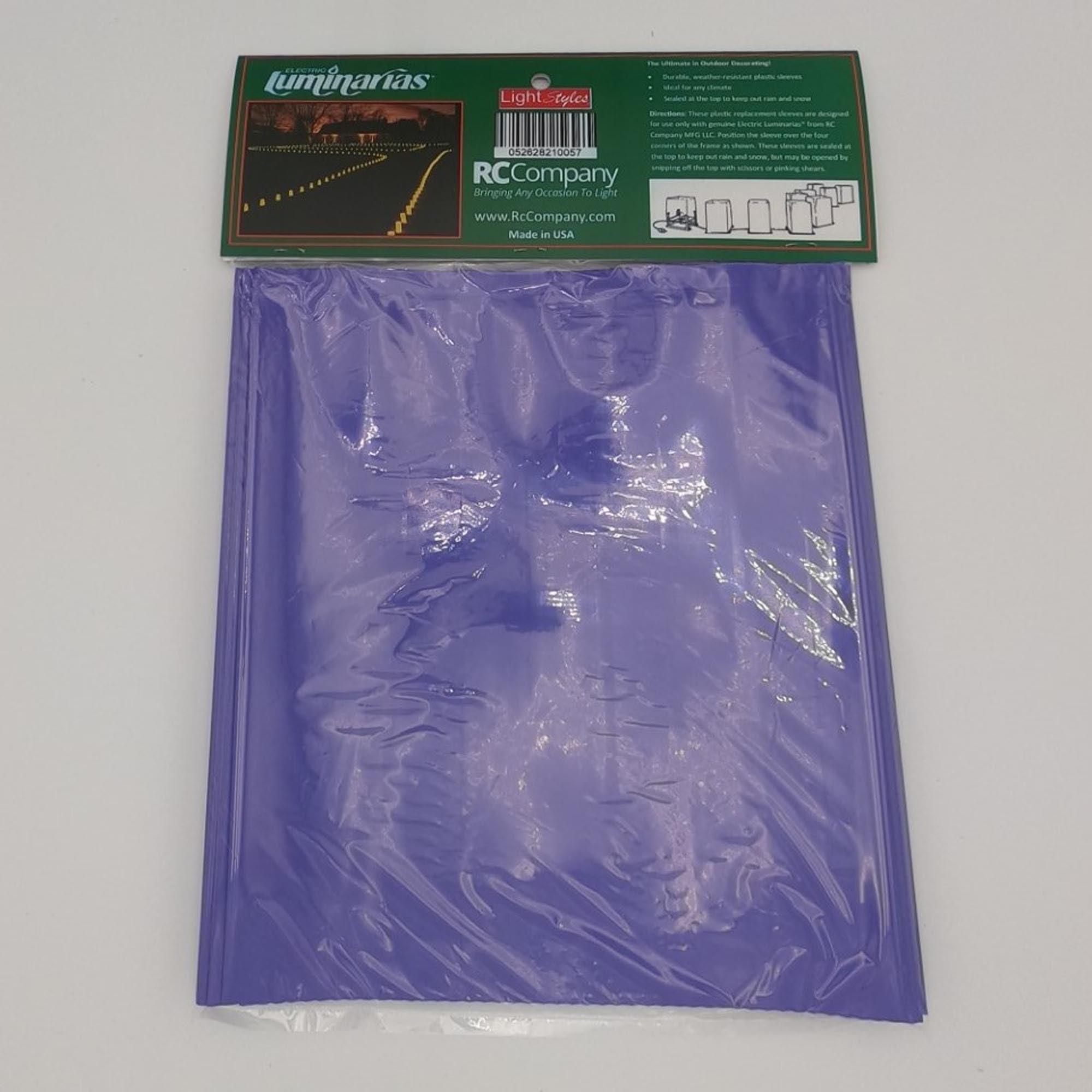 Generic Halloween Electric LUMINARIA Light - Replacement Sleeves - FIT RC/CASA Noel Frames - Orange, Purple,Purple BAT Ghost, Pumpkin - 1 Pack - 10 PC. Outdoor Pathway Lights (Purple Solid- no Diecut)