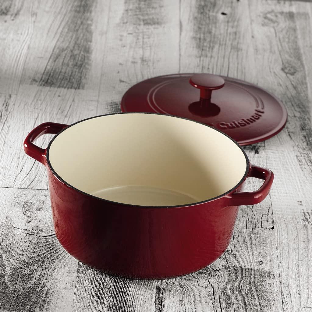 Cuisinart Cuisinart Chef\'s Classic Enameled Cast Iron Round Covered Casserole (Cardinal Red, 5- Quart)