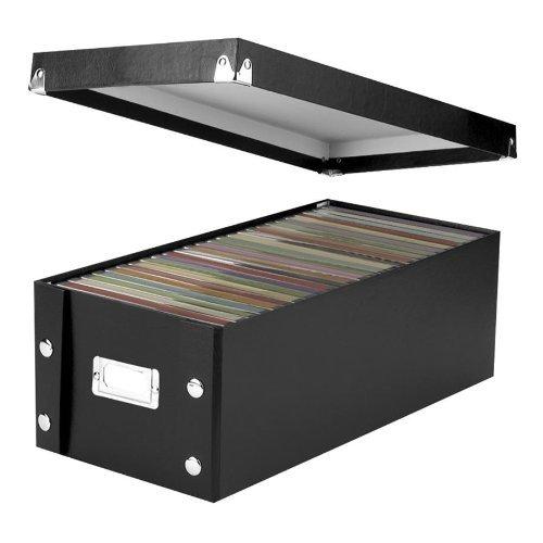 Snap-N-Store Snap-N-Store CD Storage Box - Pack of 1/2 - Durable Disc Holder with Lid to Store for Discs (1 Pack - DVD, Black)