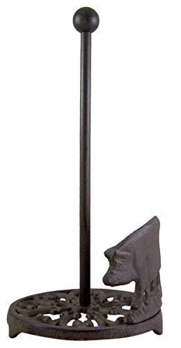 Pig Kitchen Decor Cast Iron Pig Paper Towel Holder 13 Inch