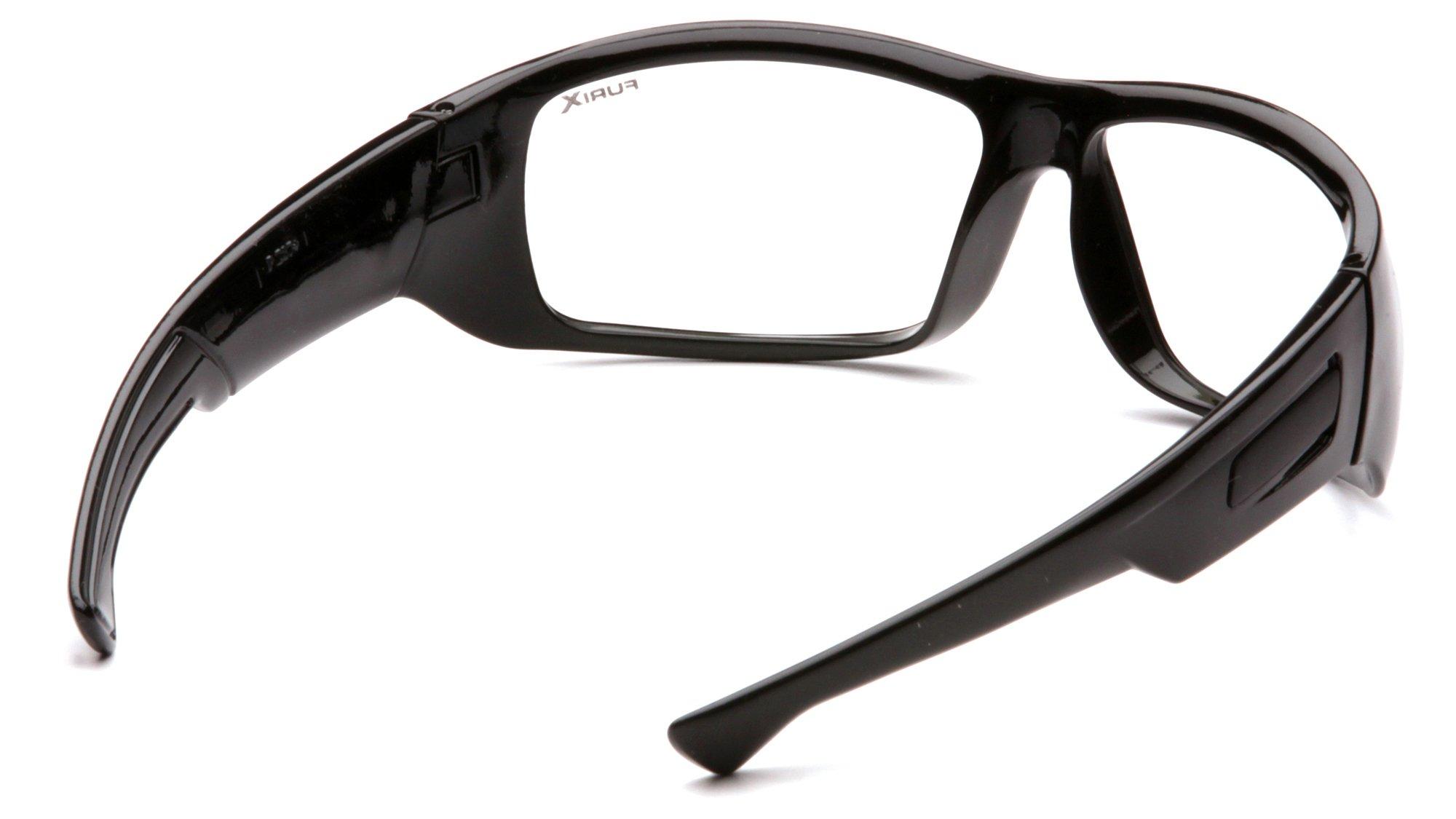 Pyramex Safety Pyramex Safety Furix Safety Glasses, Black Frame/Clear Anti-Fog, one size