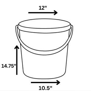 House Naturals House Naturals 2 Gallon Blue Made in USA Food Grade BPA Free Bucket Pail with White Screw On Lid (Pack of 5) (with White lids)