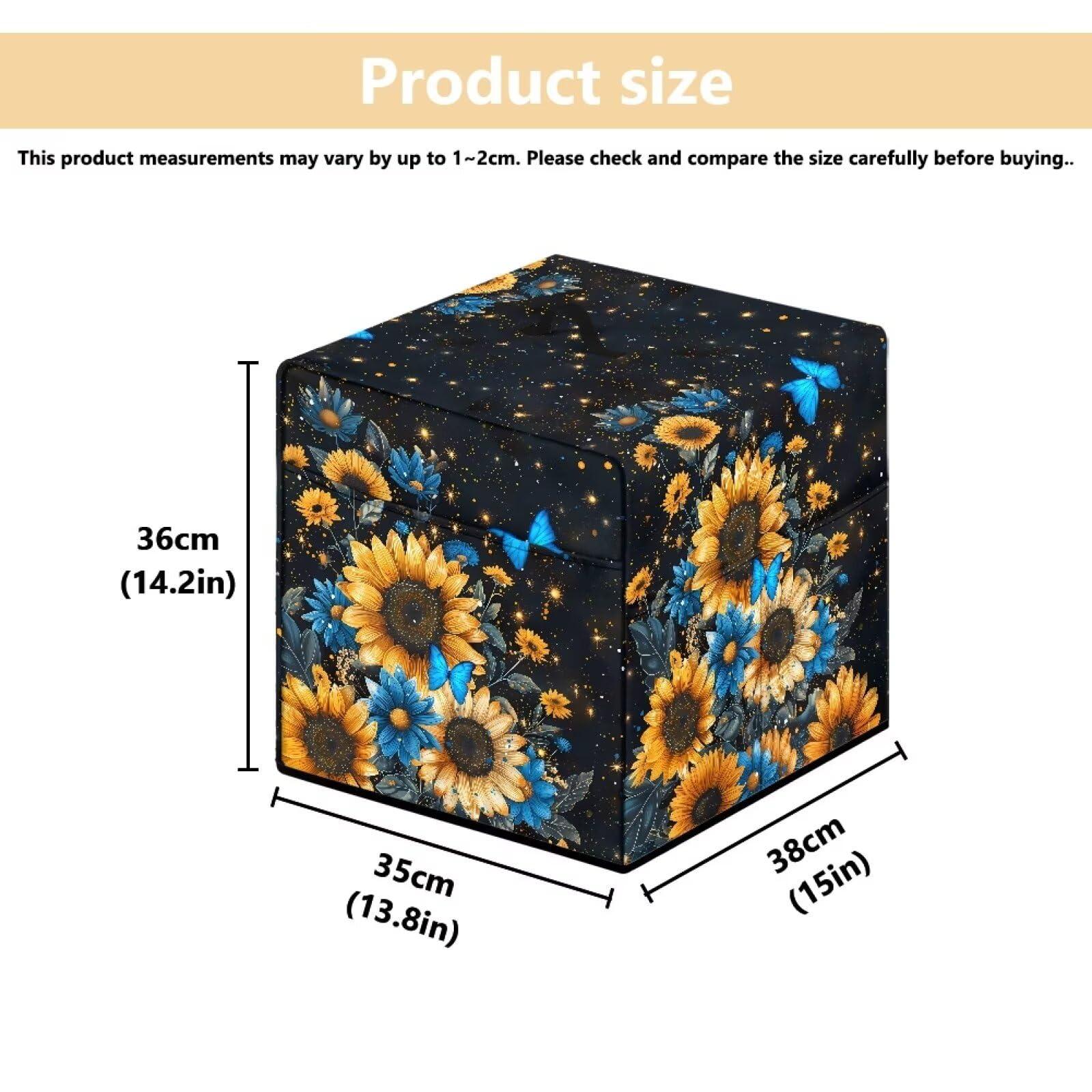 HUISEFOR HUISEFOR Sunflower Butterfly Cocktail Machine Cover with Pockets for Straws Accessories Cocktail Machine Protective Dust Cover Kitchen Appliance Covers for Premium Cocktail Machine