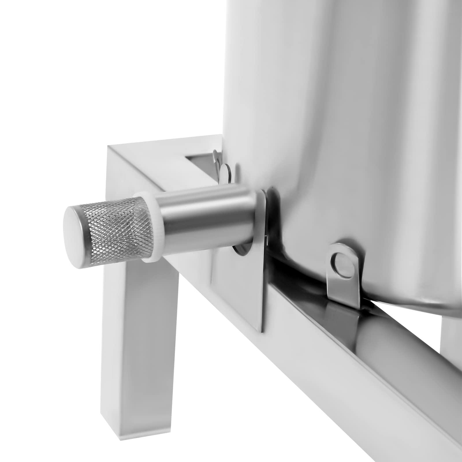 LOYALHEARTDY LOYALHEARTDY DIY Large Fruit Wine Press, 10L/2.6gal Honey Press Machine Grape Press for Wine Making, Stainless Steel Cider Wine Bladder Press Natural Juice Making with T-Handle