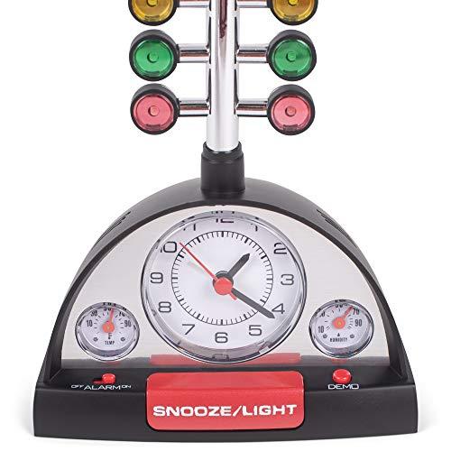 Mark Feldstein & Associates Mark Feldstein & Associates Drag Racing Christmas Tree Lighted Thermometer Sound Tabletop Alarm Clock