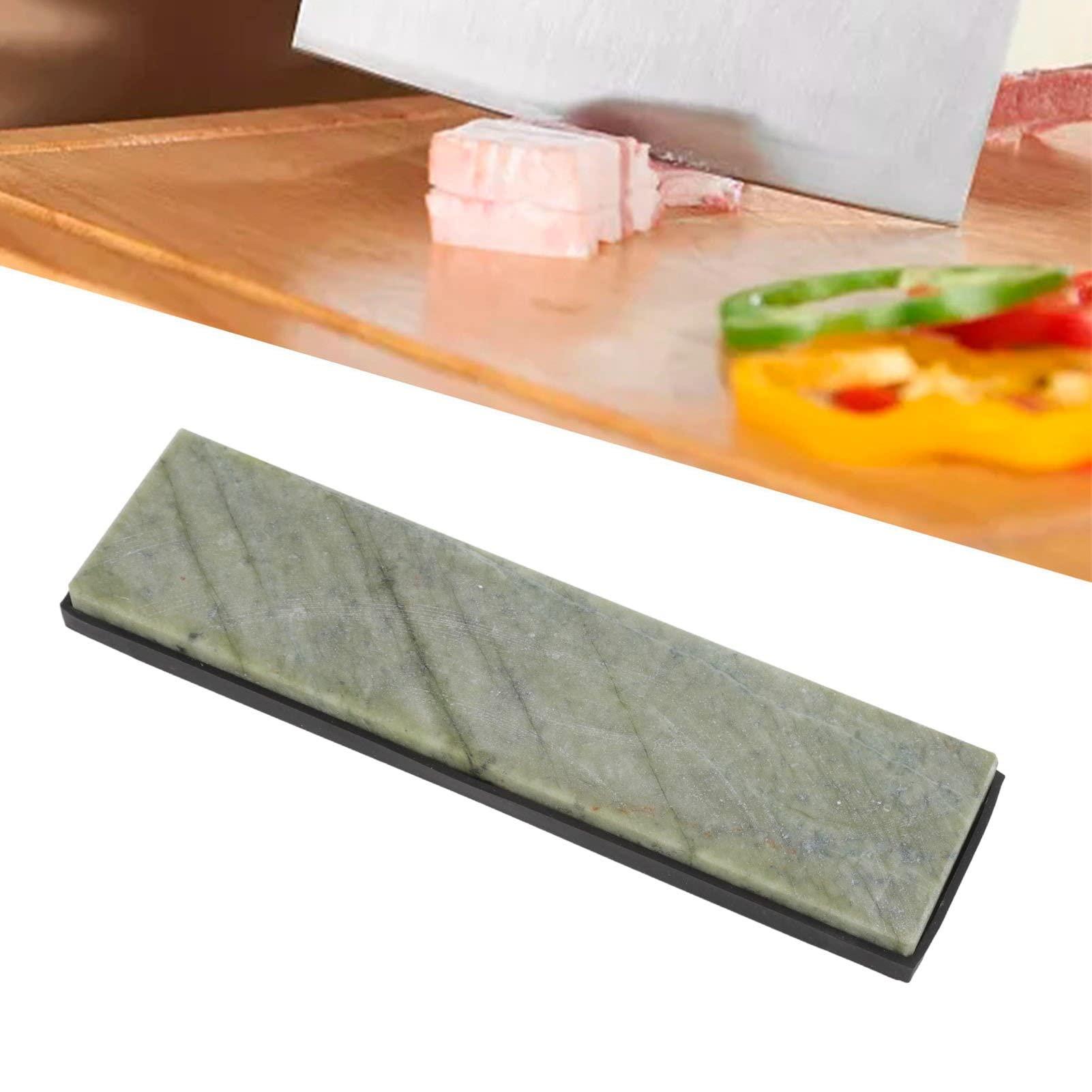 Cyrank Knife Sharpening Stones, Green Knife Sharpener 10000 Grit Kitchen Whetstone Japanese Natural Whetstones Home Kitchen Knife Sharpening Stone