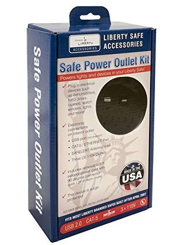 Liberty Safe Liberty Safe Power Outlet Kit for Interior Safe Accessories with USB and Ethernet for Dehumidifiers and Lights