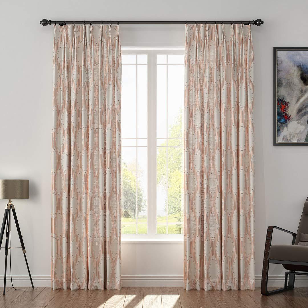 Bowcore Bowcore 2 Layers Blackout Curtains Flowers Pattern Set Privacy Lining Soundproof Window Curtain Panels for Bedroom, Living, Dining Room, Farmhause