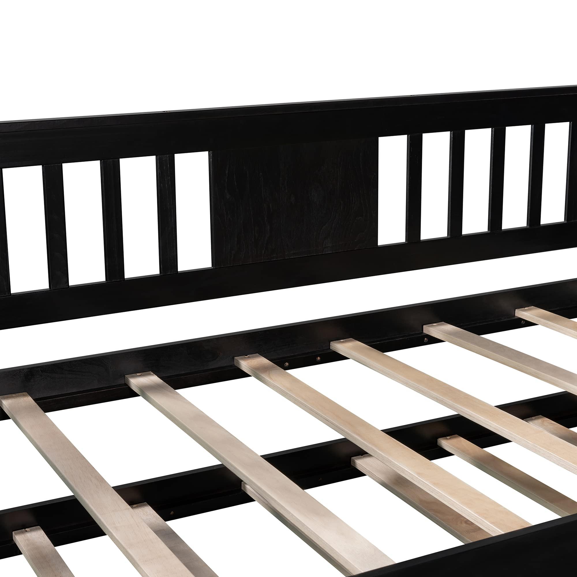 MhaRt Twin Daybed with Drawers, Wood daybed Frame with Storage,Modern and Rustic Casual Twin Daybed (Gray),Modern Style