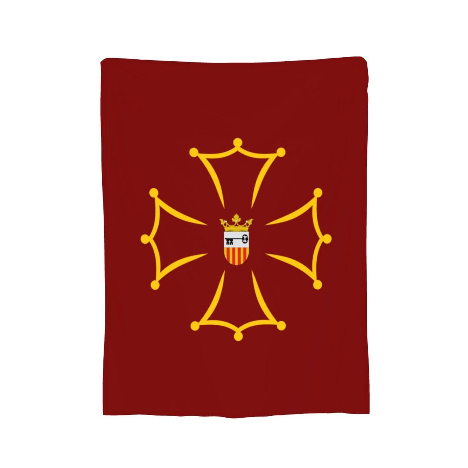 QIZYOQA Flag-Val d\' Aran Throw Blanket 50\"x40\" Soft Cozy Blanket for Bed Sofa Couch Camping and Travel