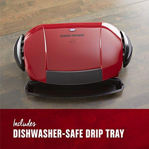 George Foreman George Foreman 5-Serving Removable Plate Electric Indoor Grill and Panini Press, Red, GRP0004R, 17.2 x 12.1 x 6.2 inches