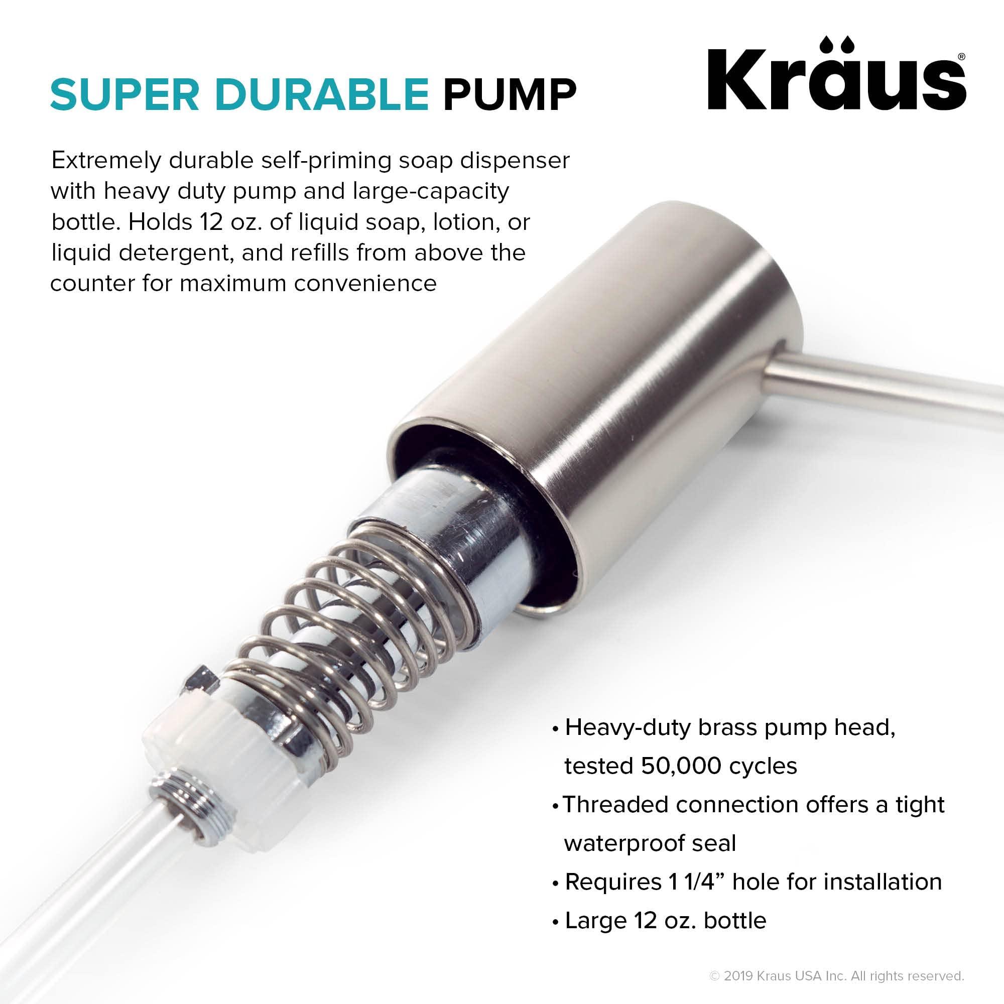 Kraus KRAUS Kitchen Soap and Lotion Dispenser in Stainless Steel, KSD-41SS