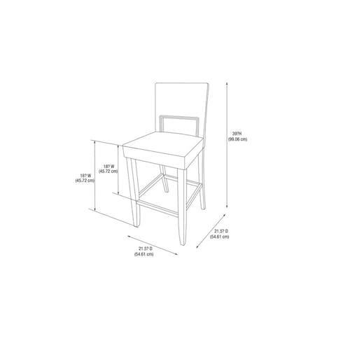 Home Square Home Square 2 Piece 30\" Height Wood Bar Stool Set in Agean Blue