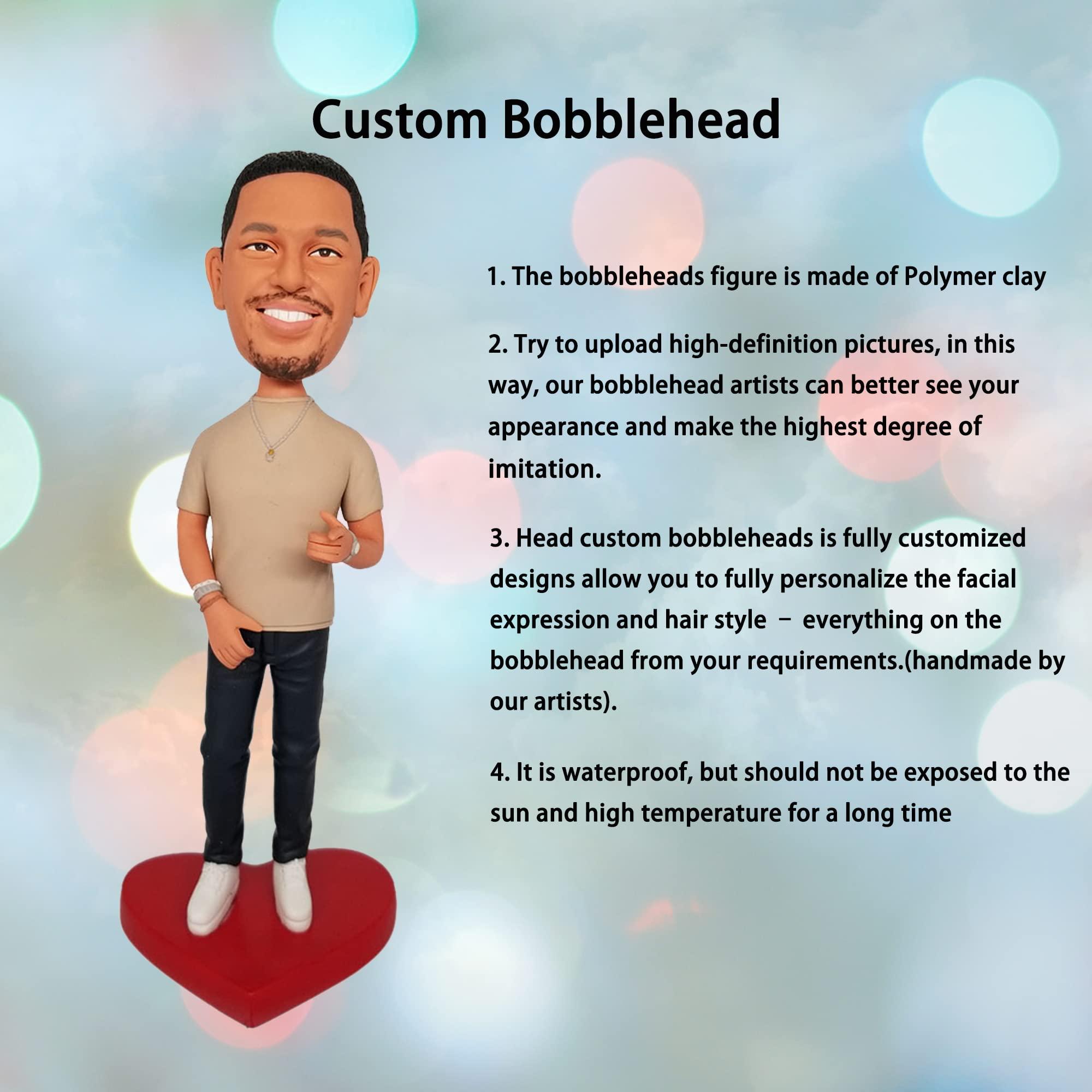 mydedor mydedor Custom Bobble-Heads Figurine Customized Doll, Male Dentist in Black Suit Custom Bobble Head, Bobble Head Figures Handmade Personalized Sculpture Gift for Men