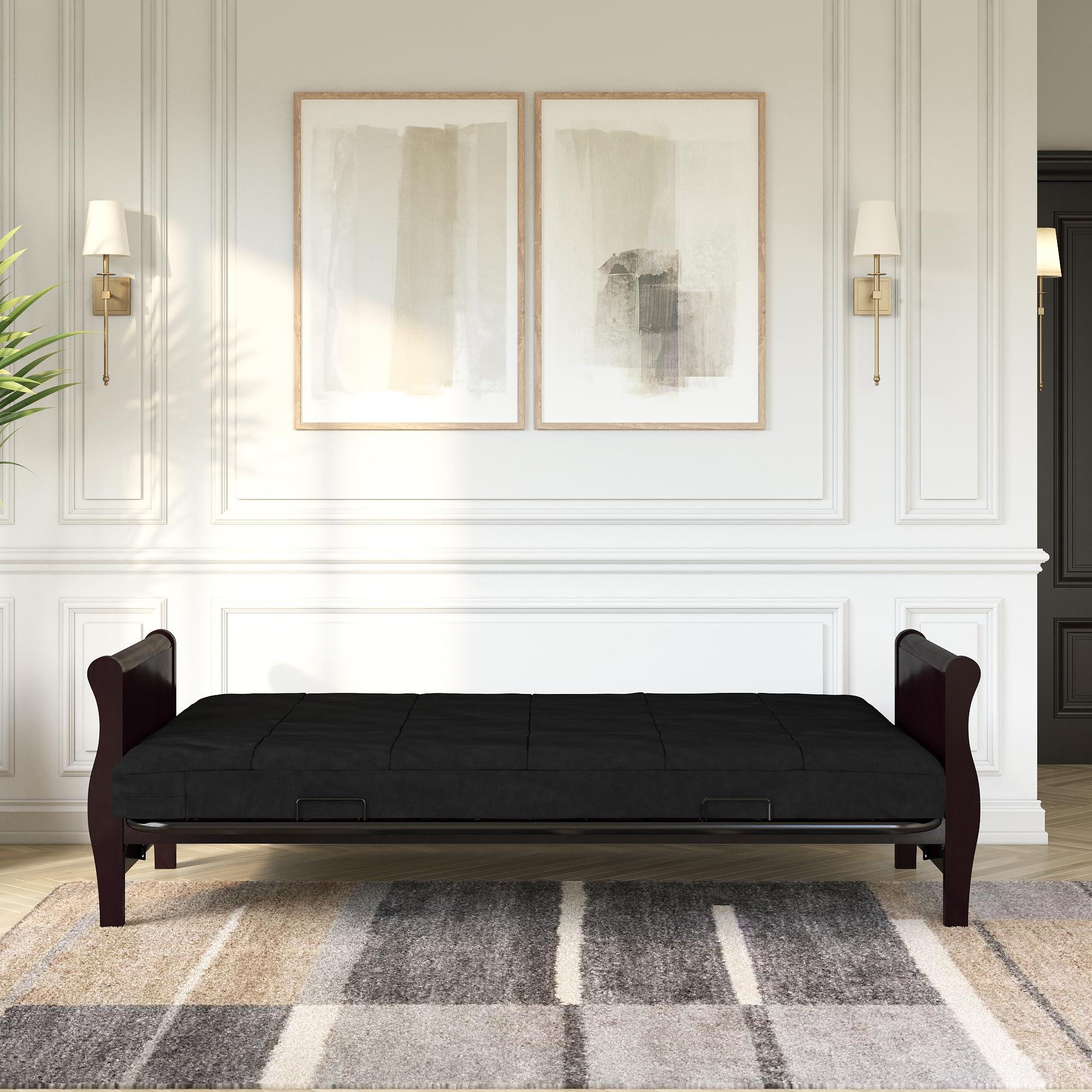 DHP DHP Lexi 6 Inch Square Quilted Microfiber Futon Mattress, Full, Black