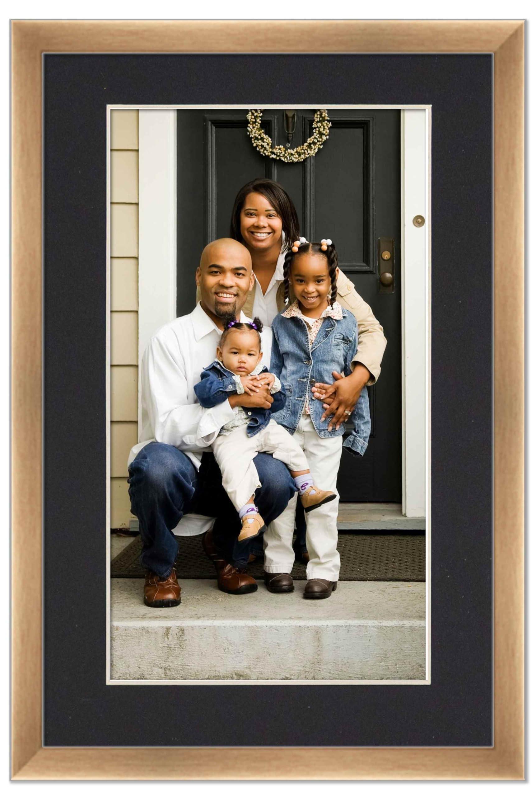 CustomPictureFrames.com CustomPictureFrames.com 28x40 Frame Bronze with Black Picture Mat for 28x40 Photo - Bronze 31x43 Frame to Display Print or Poster Measuring 28x40 Inches with Black Photo Mat