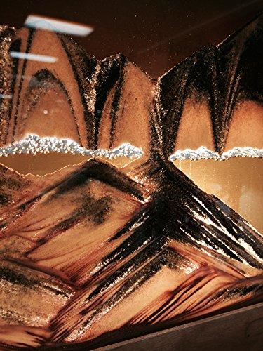 Exotic Sands Exotic Sands USA - XL23 Sand Pictures SandScapes Desert Sand Art - X Large Cherry Wood Frame (Sunset Orange) Beautiful Sands of Time. American Crafts Handcrafted Quality