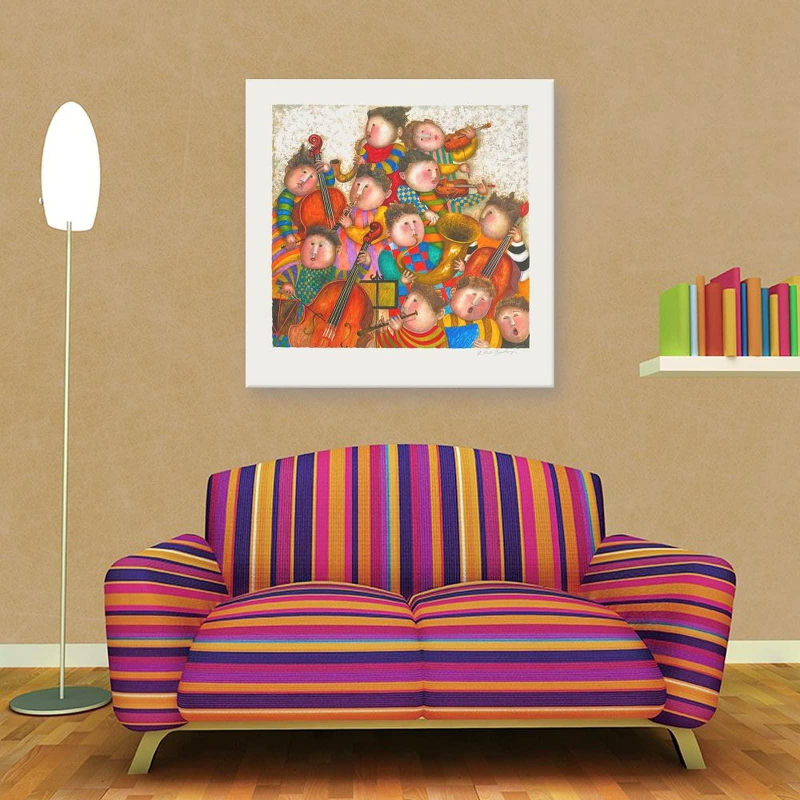 QINGYUAN QINGYUAN Graciela Rodo Boulanger Poster ORCHESTRA Children's Style Picture Print Wall Art Poster Painting Canvas Posters Artworks Gift Idea Room Aesthetic 28x28inch(70x70cm)