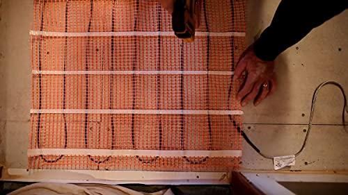 SunTouch SunTouch TapeMat Electric Under Floor Heating Kit with Command Touch Programmable Thermostat 120V, 2.0' x 10.0' (20 Sq. Ft.), Orange