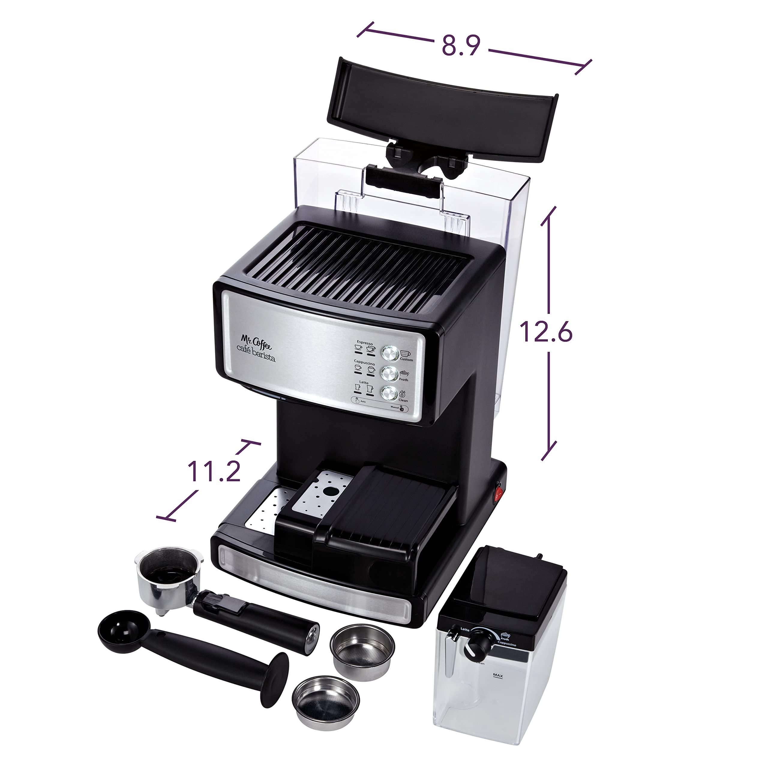 Mr. Coffee Mr. Coffee Espresso and Cappuccino Machine, Stainless Steel, Programmable Coffee Maker with Automatic Milk Frother, 15-Bar Pump, Ideal for Home Baristas
