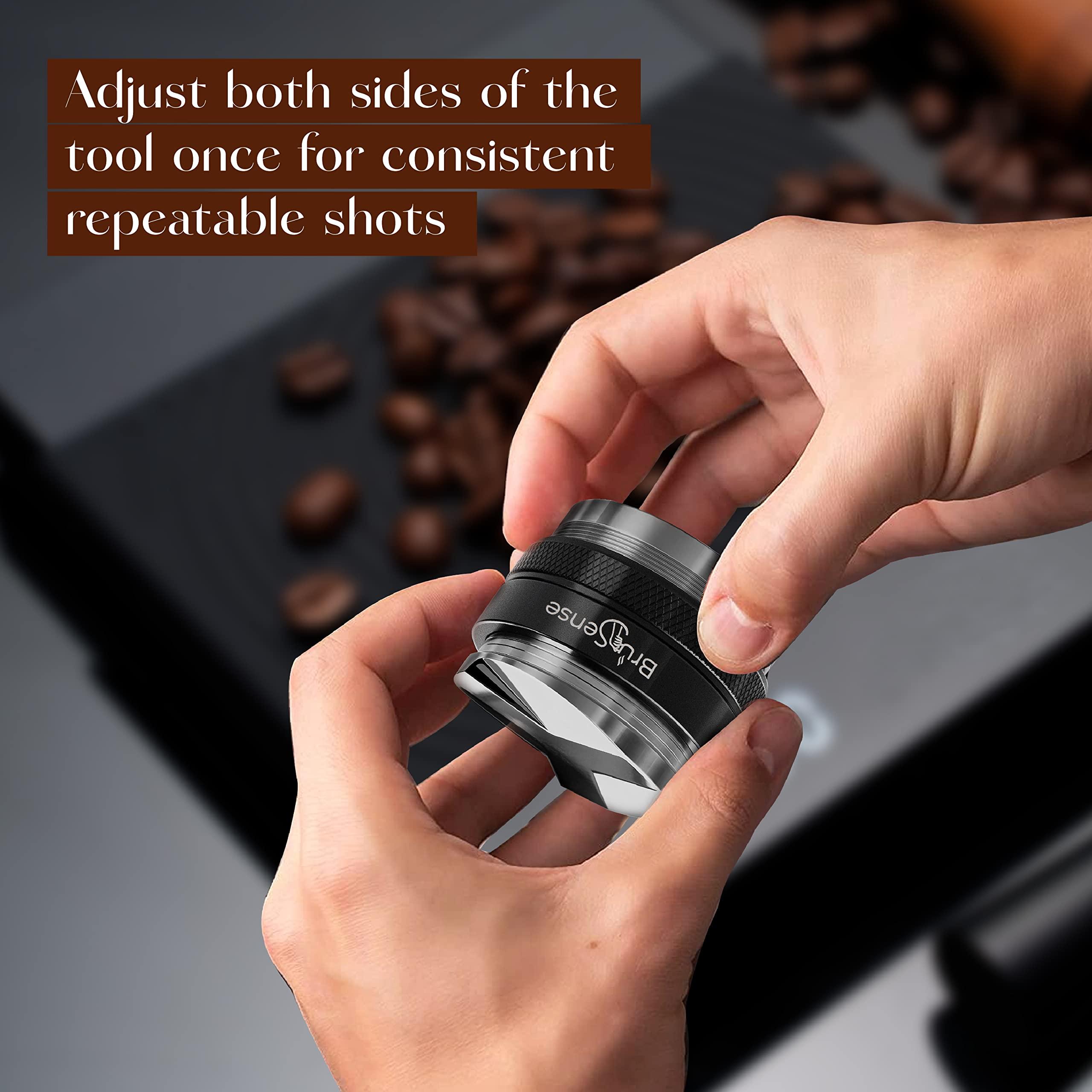 Bru Sense 53mm Espresso Tamper & Distributor | Accessories Include Own Tamp Mat For Quick Storage | Ideal Tools For Breville/Sage Automatic Coffee Machine.