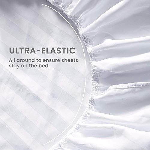 COTTONWALAS COTTONWALAS Actual Heavy Egyptian Cotton Cal King Size 4-PCs Sheets Set (1 Fitted, 1 Flat, 2 Pillowcase) Fits 10-12\" Pockets Depth, True 1500 Thread Count Bed Sheets for Bed (Solid, Navy Blue)