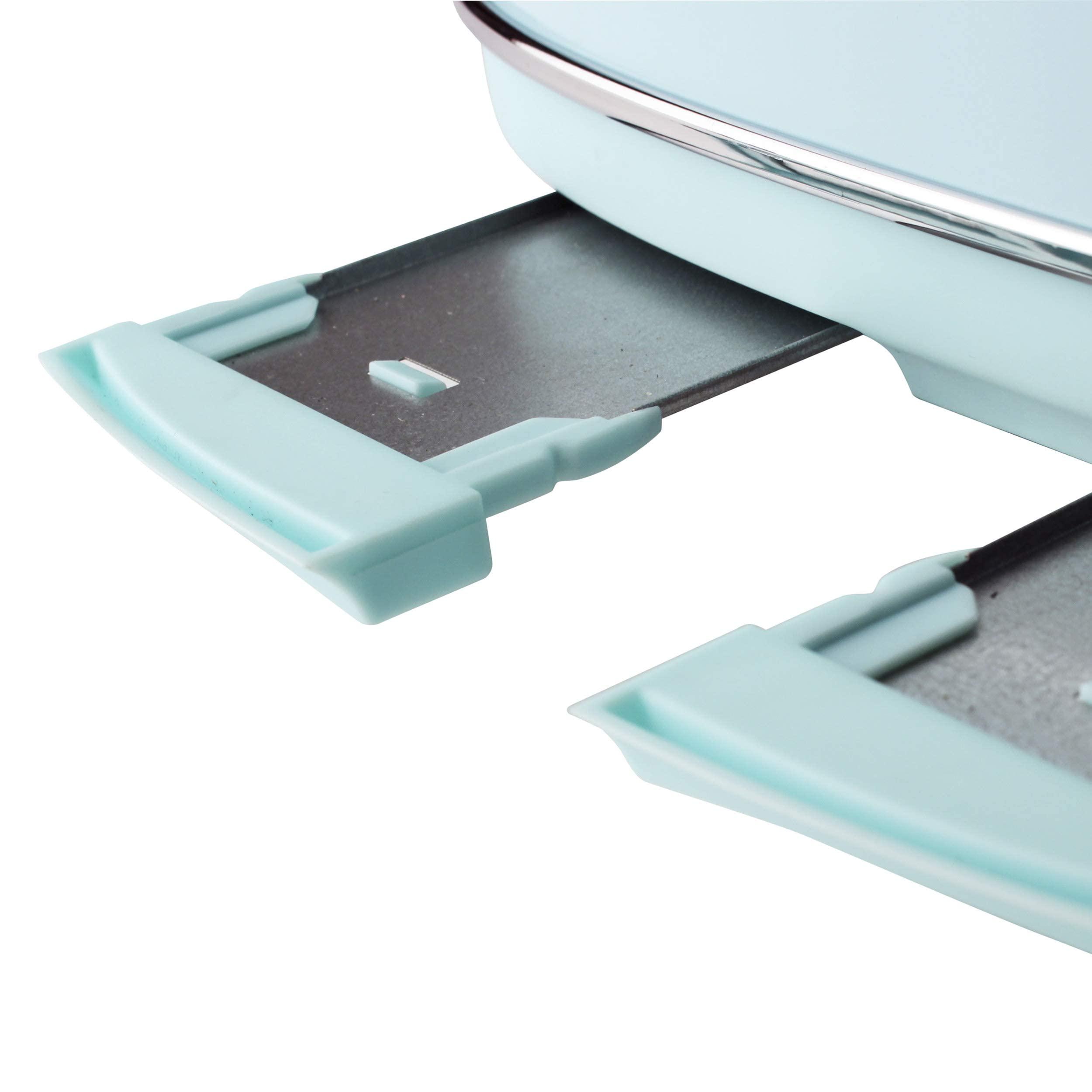 HADEN Haden Heritage 4 Slice Wide Slot Stainless Steel Toaster with Adjustable Browning Control & Non-Slip Feet, Turquoise & Chrome