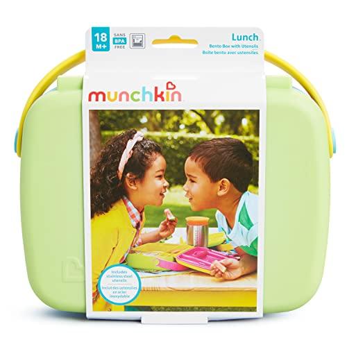 Munchkin Munchkin Lunch Bento Box for Kids, Includes Utensils, Green