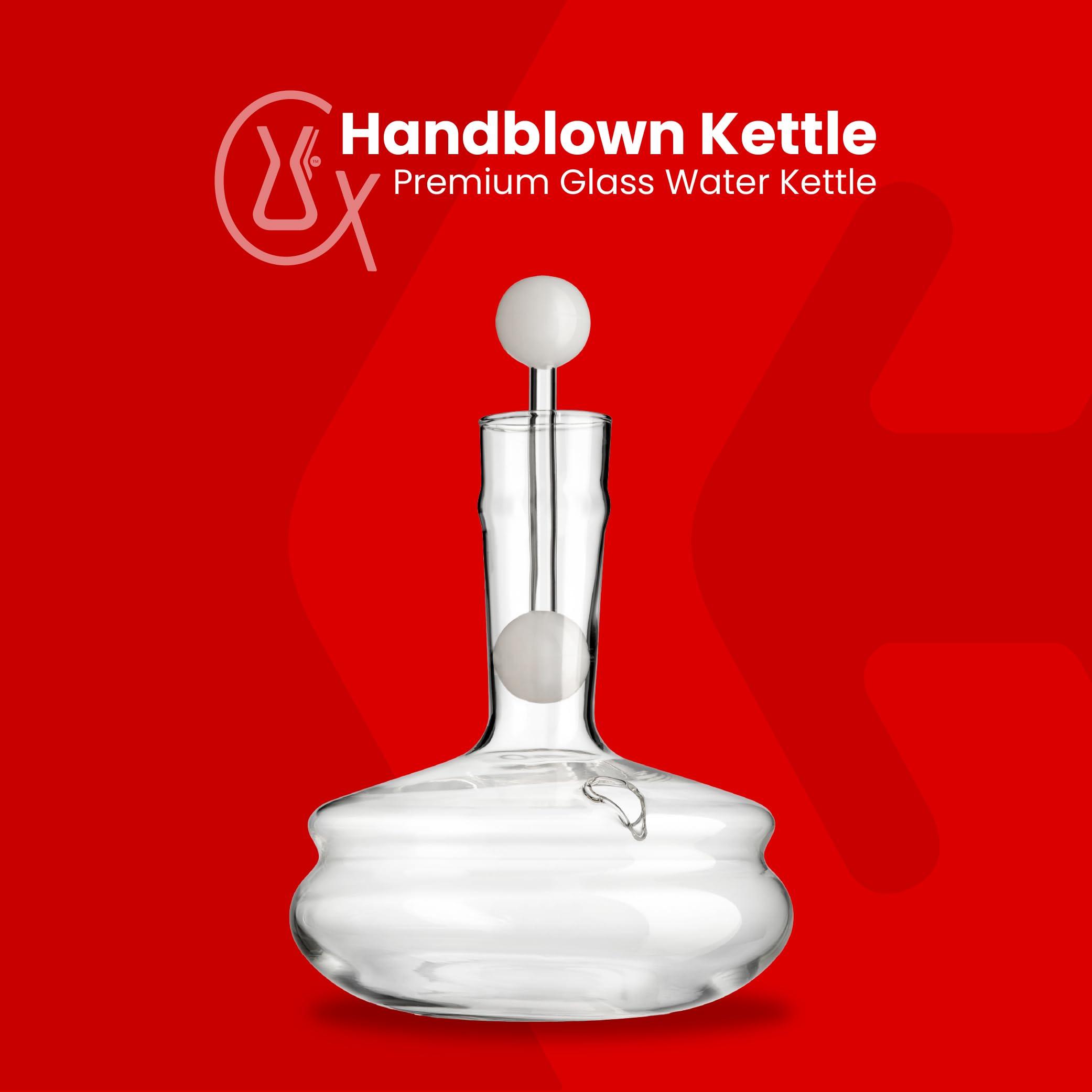 Chemex CHEMEX Hand Blown Glass Water Kettle, 2 Quart