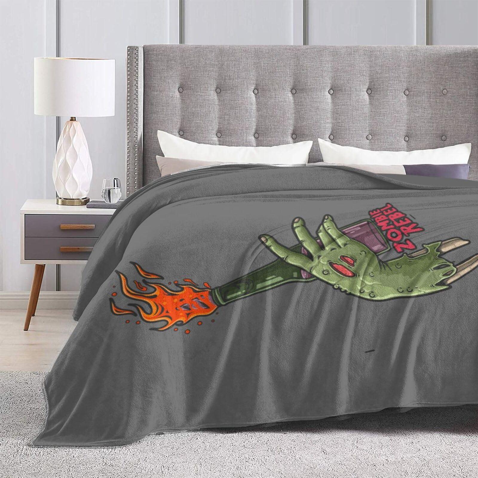 SIYTUAU Zombie Rebel Throw Blanket for Couch 50\"x40\" Cozy Soft Sofa Chair Bed Throw Blankets Flannel Blanket