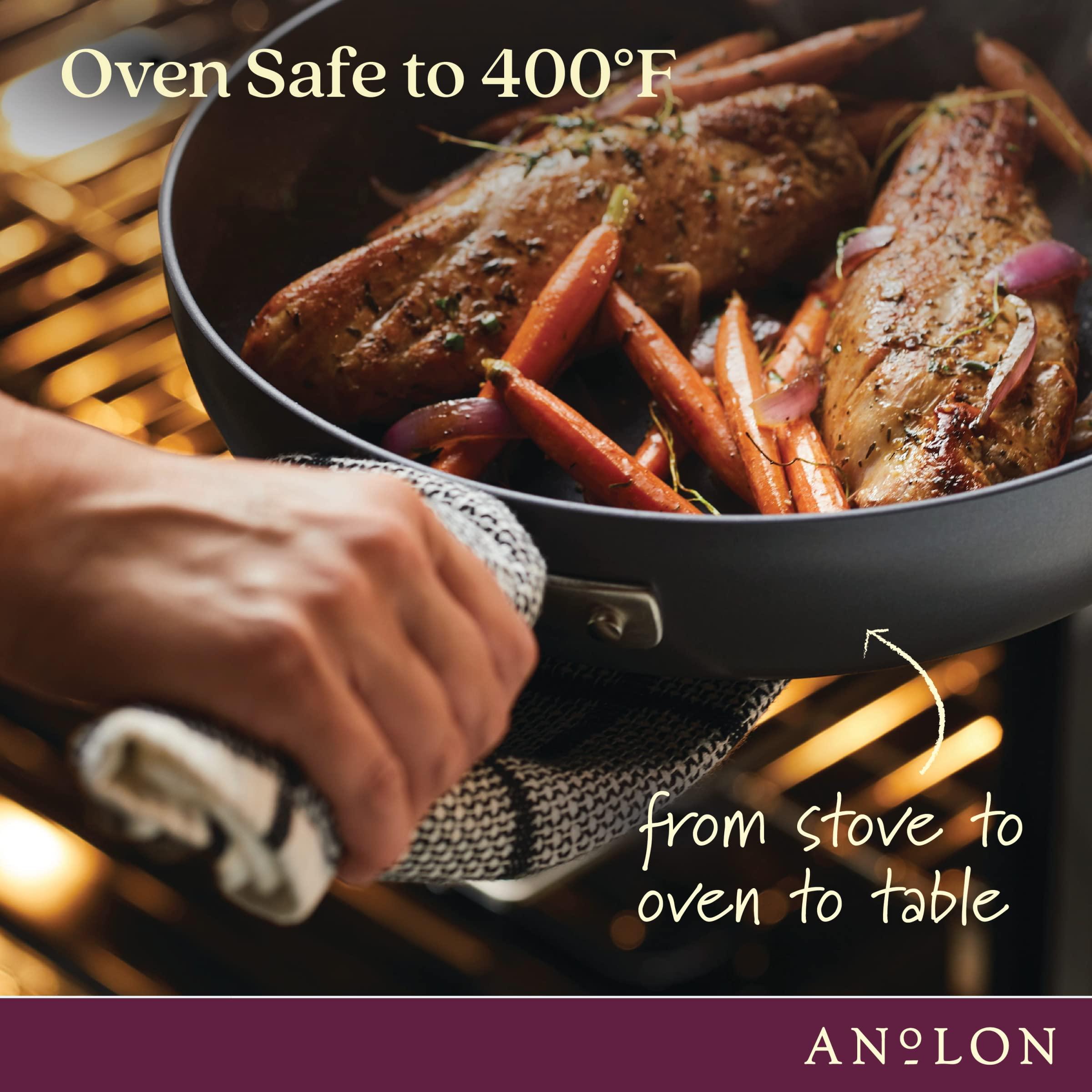Anolon Anolon - 82825 Anolon Advanced Hard Anodized Nonstick Stock Pot/Stockpot with Lid, 7.5 Quart, Gray , 7.5 qt