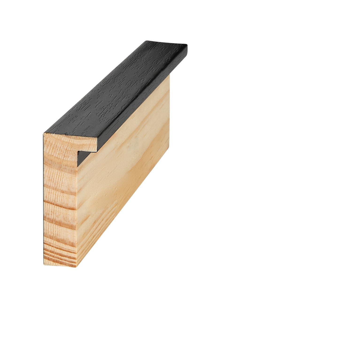 ArtToFrames ArtToFrames 13x20 Inch Black Picture Frame, This 1.00 Inch Custom Wood Poster Frame is Black - Comes with Regular Glass and Corrugated Backing (2WOM5141-13x20)