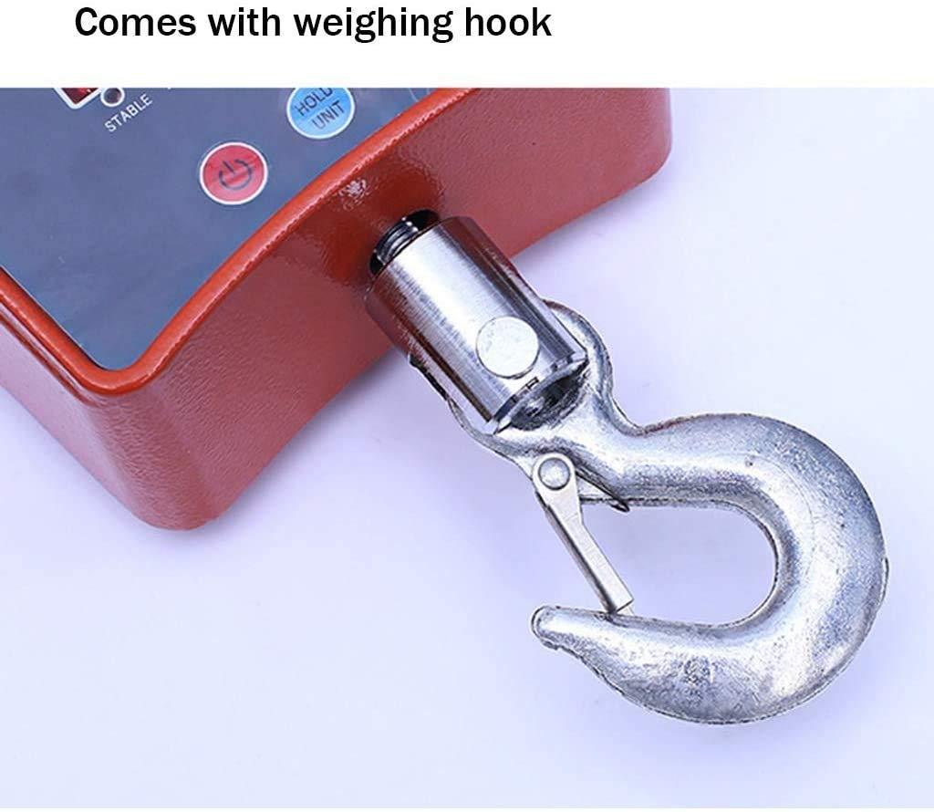 DAOUXIAOSP DAOUXIAOSP Electronic Scales Industrial Heavy Duty Digital Hanging Scales High Precision Stainless Steel Crane Scale LCD Display, 500kg/100g