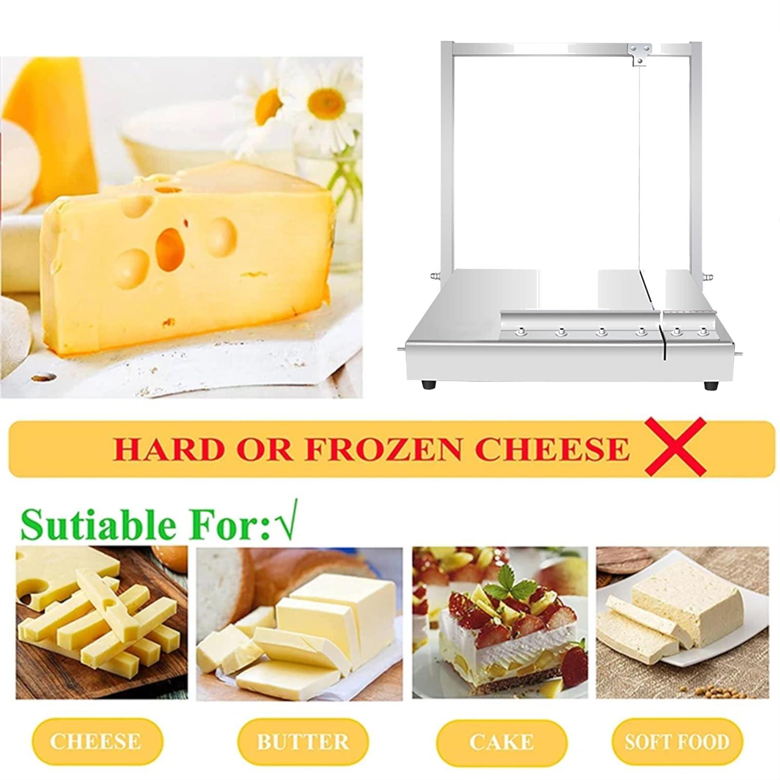 ZBJDX Manual Cheese Slicer, Heavy Duty Butter Cutter with Wire - Food Grade 304 Stainless Steel, Multipurpose Commercial and Home Kitchen Cutting Tools