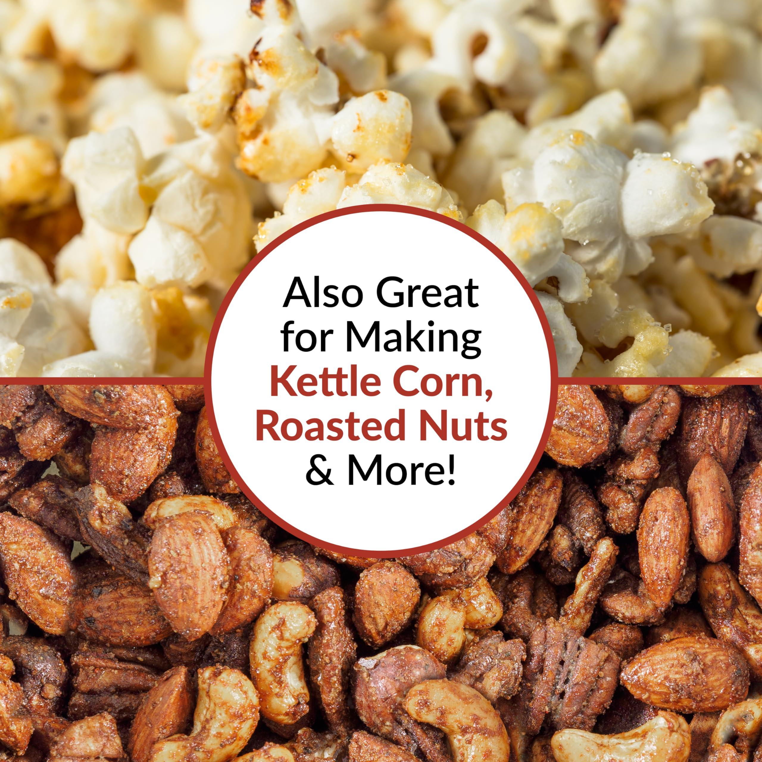 Nostalgia Nostalgia 6-Quart Stirring Popcorn Popper - Quick-Heat Technology - Makes 24 Cups of Popcorn - Includes Kernel Measuring Cup - Perfect for Birthday Parties, Movie Nights, and More - Black Original