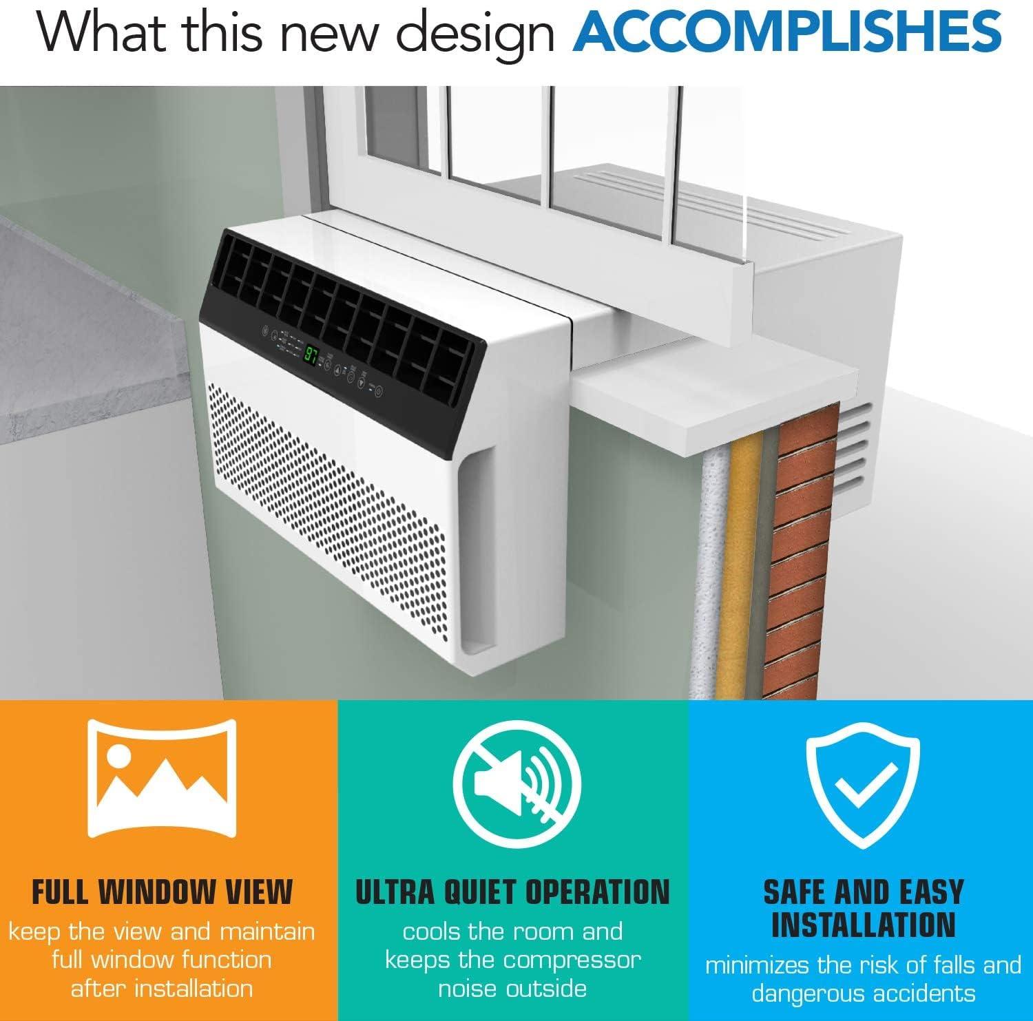Soleus Air Soleus Air 6,000 BTU Over-the-Sill Air Conditioner: WiFi Enabled, Quiet Operation, Window View Friendly (Up to 11" Sill Width)