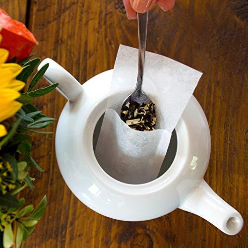 finum Finum Disposable Paper Tea Filter Bags for Loose Tea, White, Extra Slim, 100 Count