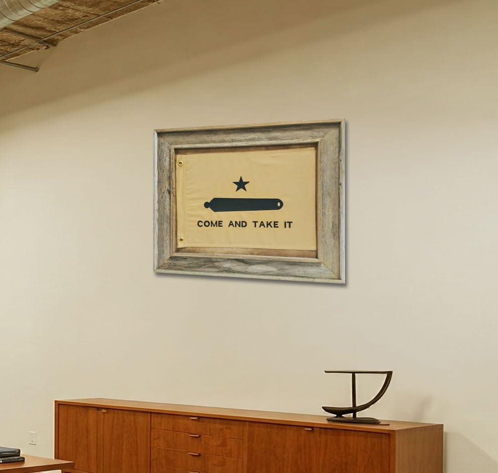 Wall Art Giant Come And Take It Flag With Grommets - Whitewash Frame