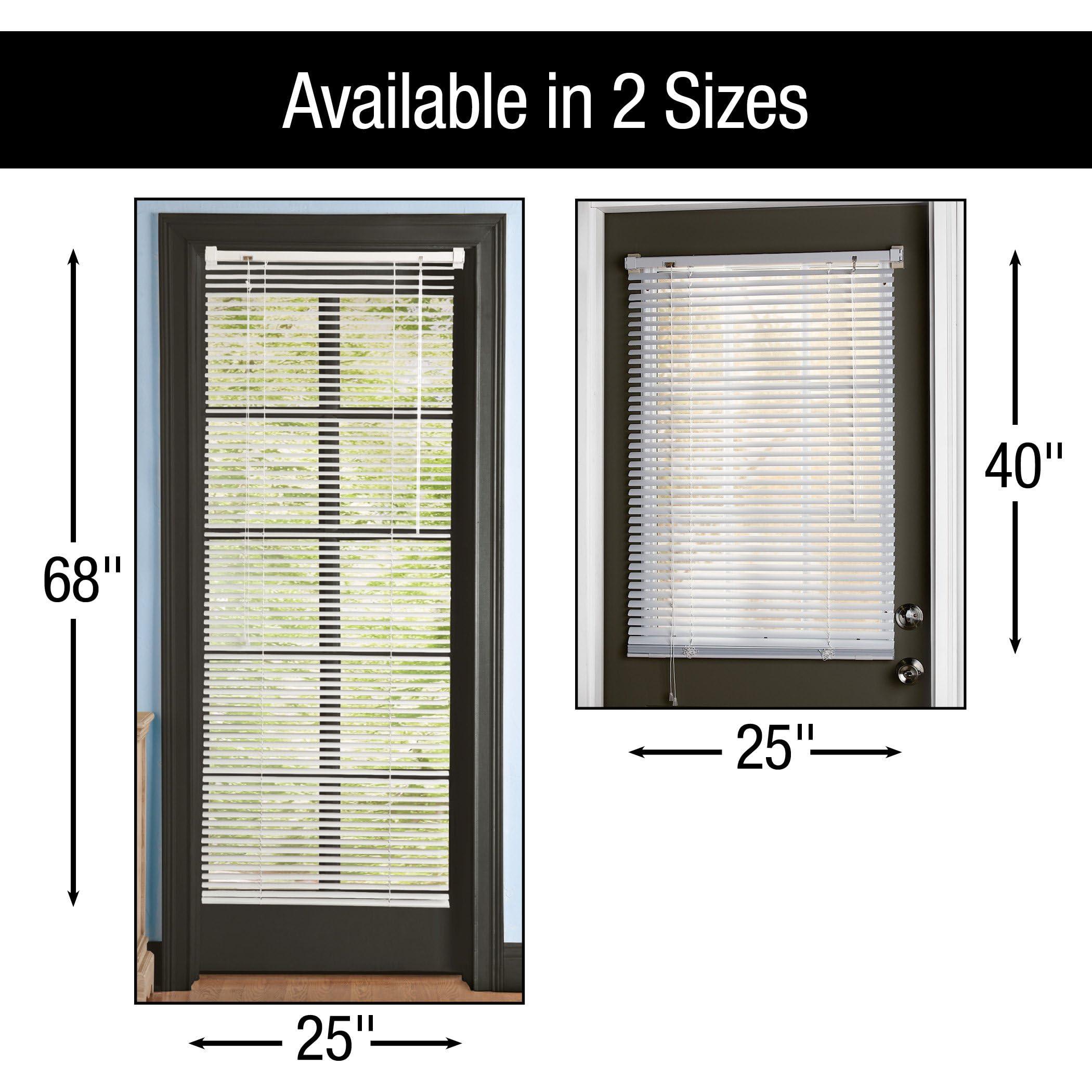 Collections Etc Collections Etc Easy Install Magnetic Blinds, 1" Mini Quick Snap on/Snap Off, for Steel Metal Door Windows, White, 25" X 40", White, 25" X 40"