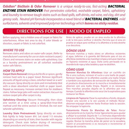 OdoBan OdoBan Professional Cleaning BioStain and Odor Remover for Carpet and Upholstery, 32 oz Ready-to-Use Spray