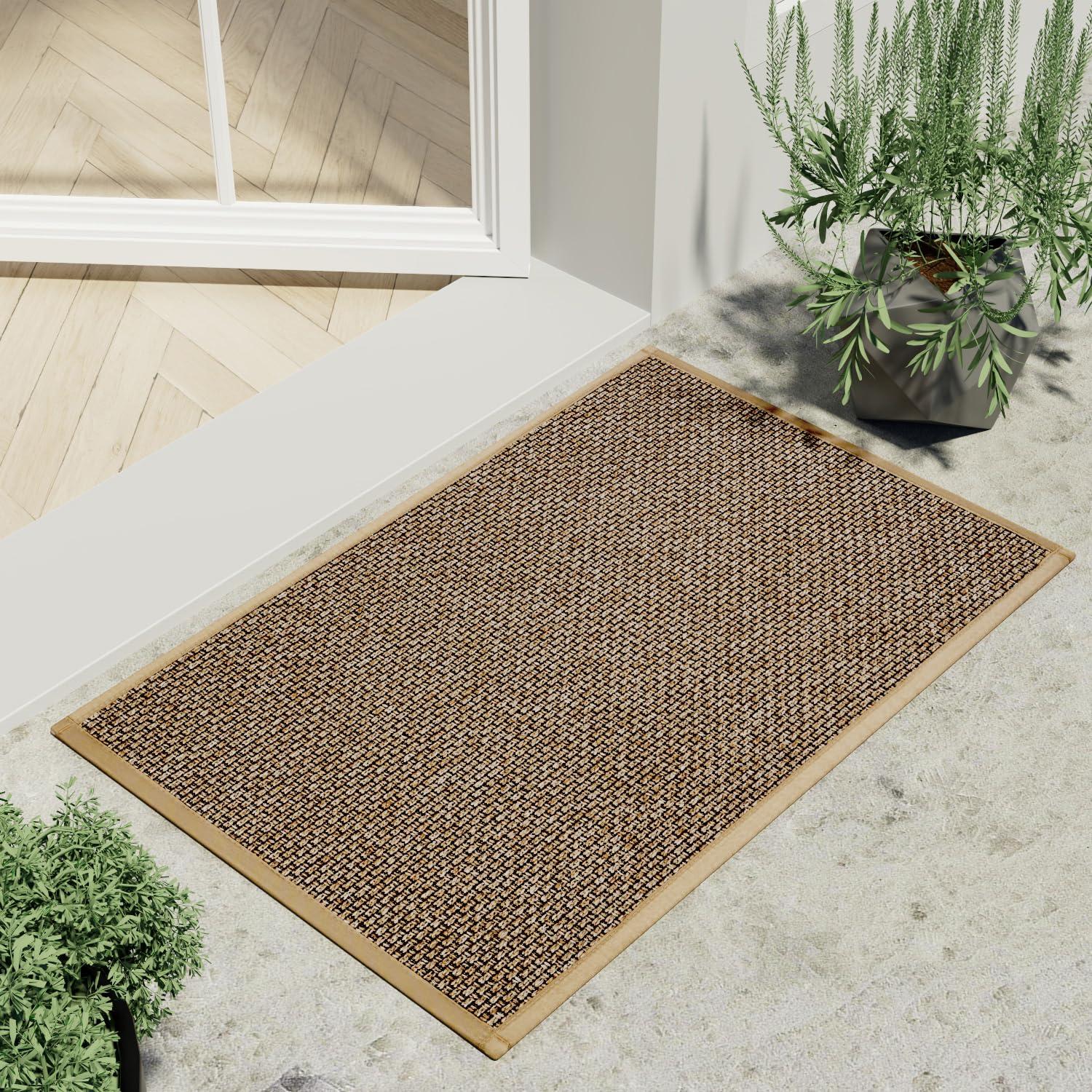 Hargiis Hargiis Kitchen Rug, Rubber Non Slip Kitchen Rugs Washable, Absorbent Runner Mat for Floor, Machine Washable Standing Mats for in Front of Sink, Door, Laundry, Entryway, Hallway (Brown, 36" 24")