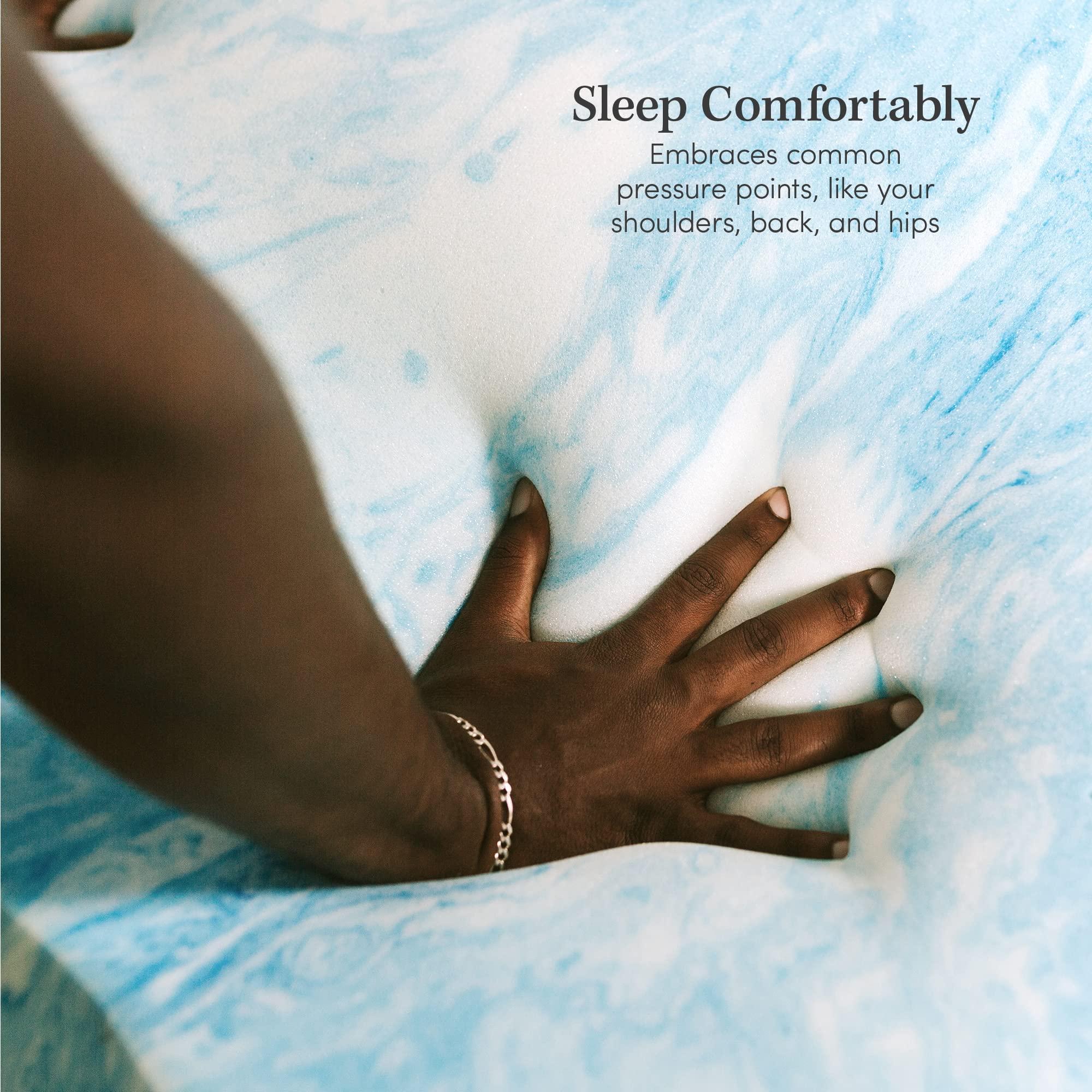 eLuxurySupply eLuxurySupply 3 Inch Memory Foam Mattress Topper - Temperature Regulating Mattress Pad - 2 lb Density for High Support - CertiPUR-US Certified - Full Size