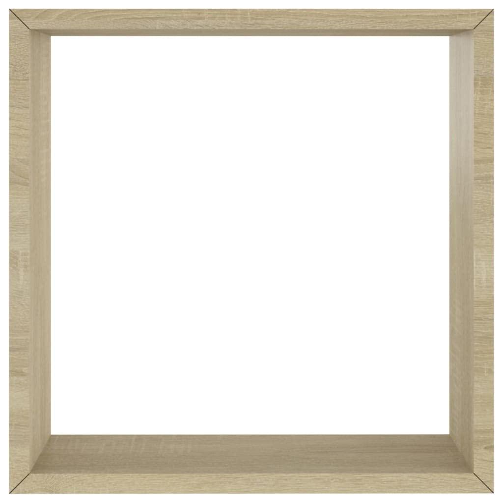 KTHLBRH KTHLBRH Wall Cube Shelves 3 pcs,Floating Wall Shelves,Floating Cube Shelf Floating Square Bookshelf, Wall Cubbies Storage Shelves for Bedroom,Living Room Sonoma Oak