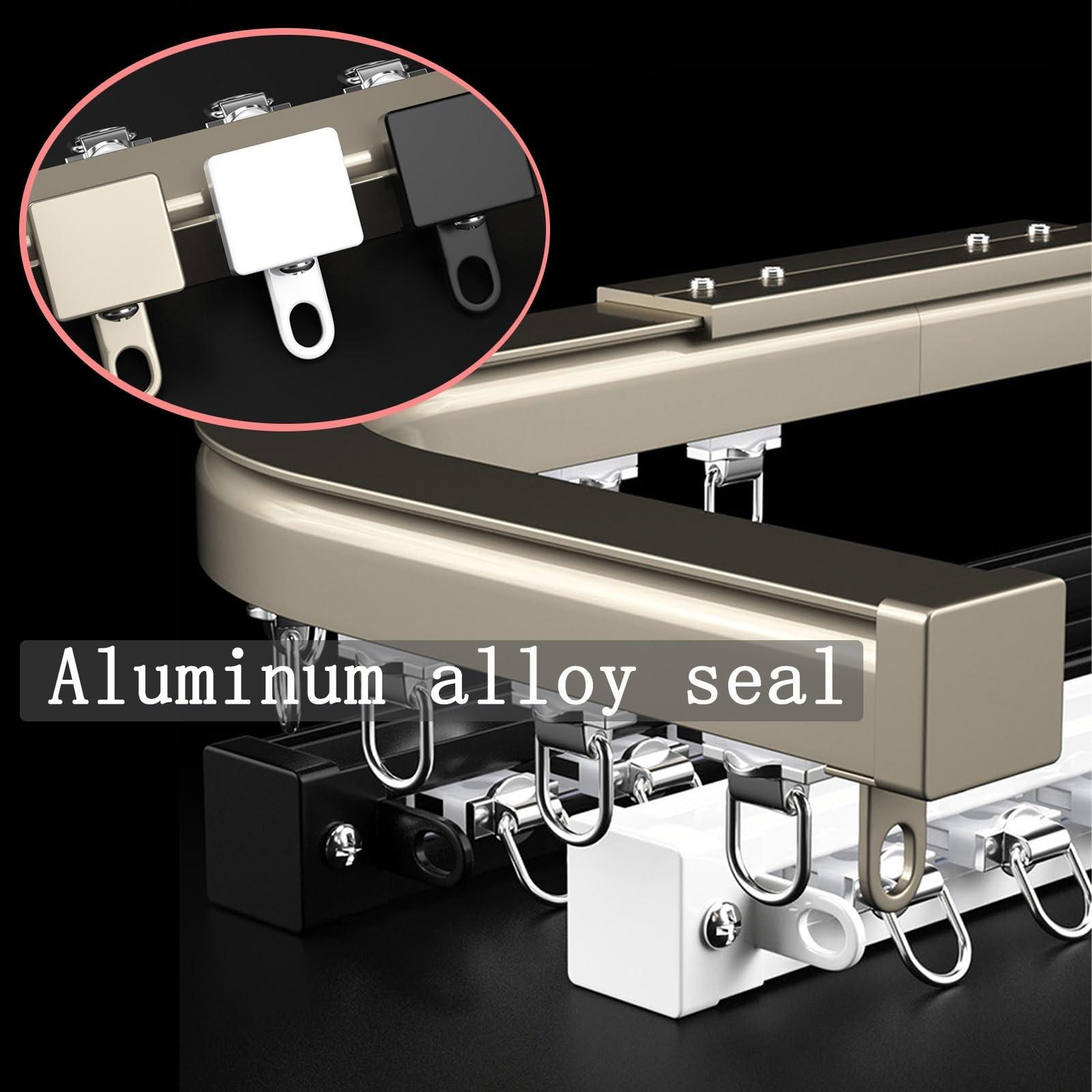 ROFBIHG Ceiling Track, Aluminium Ceiling Mount Curtain Track System, Curtain Track, Ceiling Track for Curtains, Mount To Ceiling Or Wall, Suitable for Living Room, Shower Room (Color : B, Size : 5m/16.4ft)