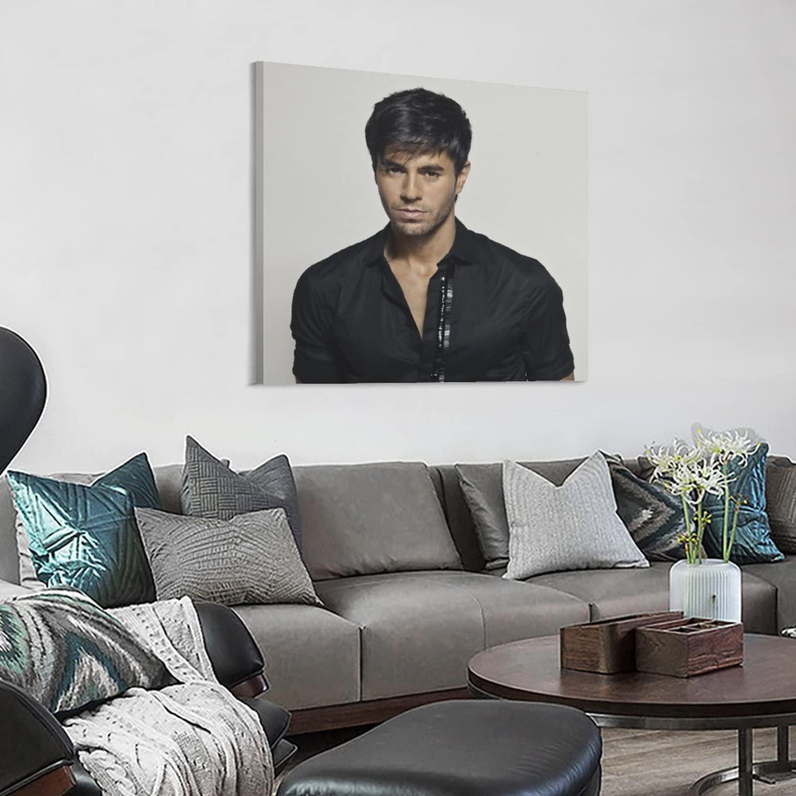 CAIXU Enrique Iglesias Pop Singer-songwriter Poster (4) Artworks Canvas Poster Room Aesthetic Wall Art Prints Home Modern Decor Gifts Framed-unframed 28x28inch(70x70cm)
