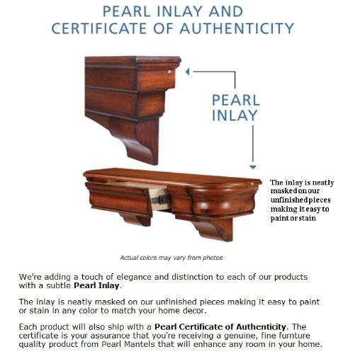 Pearl Mantels Pearl Mantels 412-60-70 Shenandoah Pine 60-Inch Fireplace Mantel Shelf, Rustic Cherry