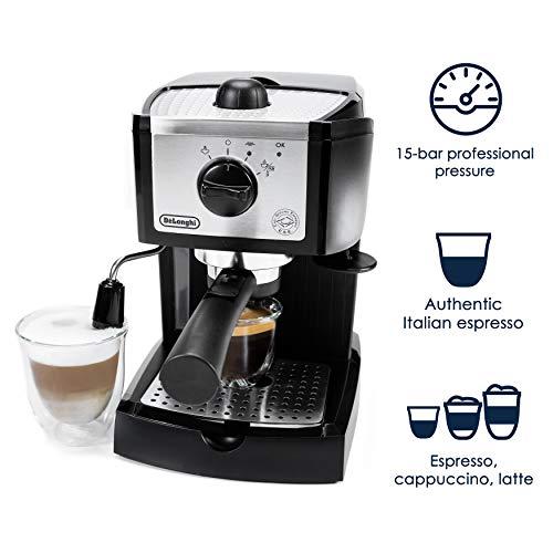 De'Longhi DeLonghi EC155 15 Bar Espresso and Cappuccino Machine, Black