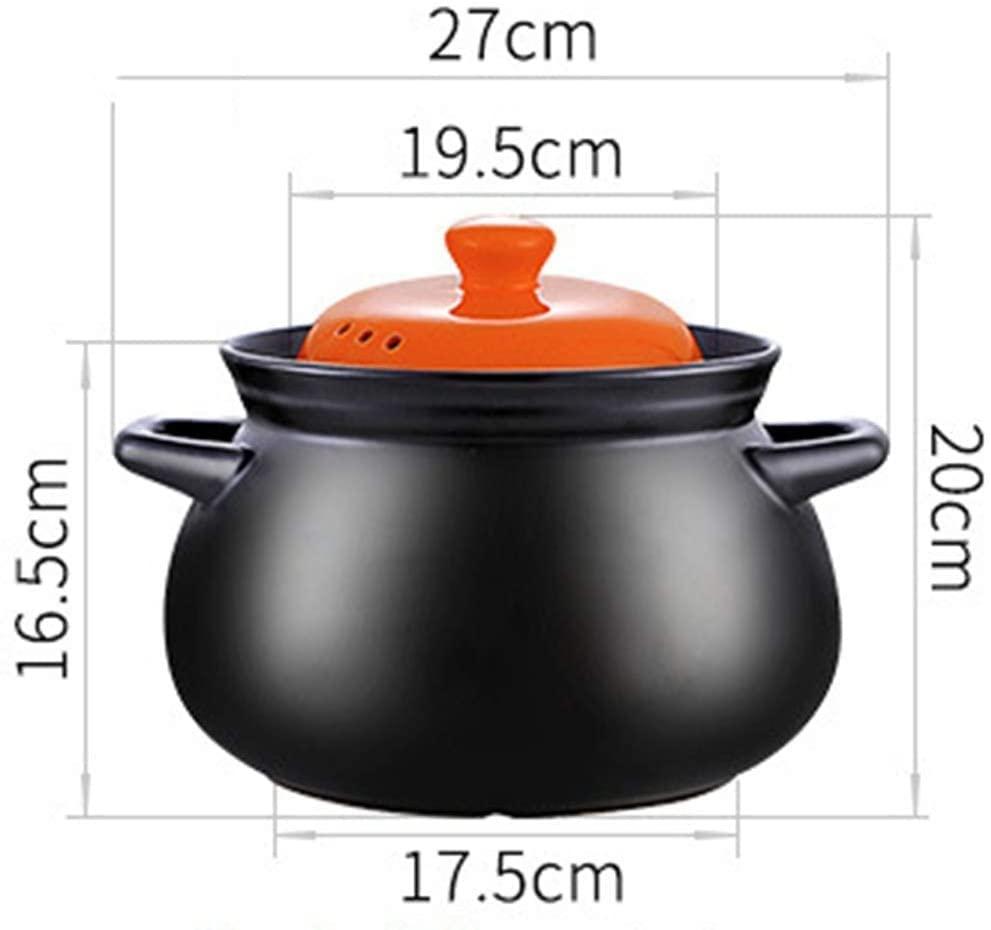 ZJXDPBF Earthen Pot Clay Pot Casserole Cookwaresafe And Healthy Durable Non-Stick Easy To Clean (Color : A Size : Capacity 10L) (A Capacity 7L)